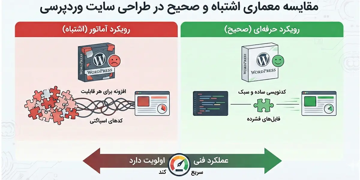 انتخاب معماری اشتباه در طراحی سایت وردپرسی