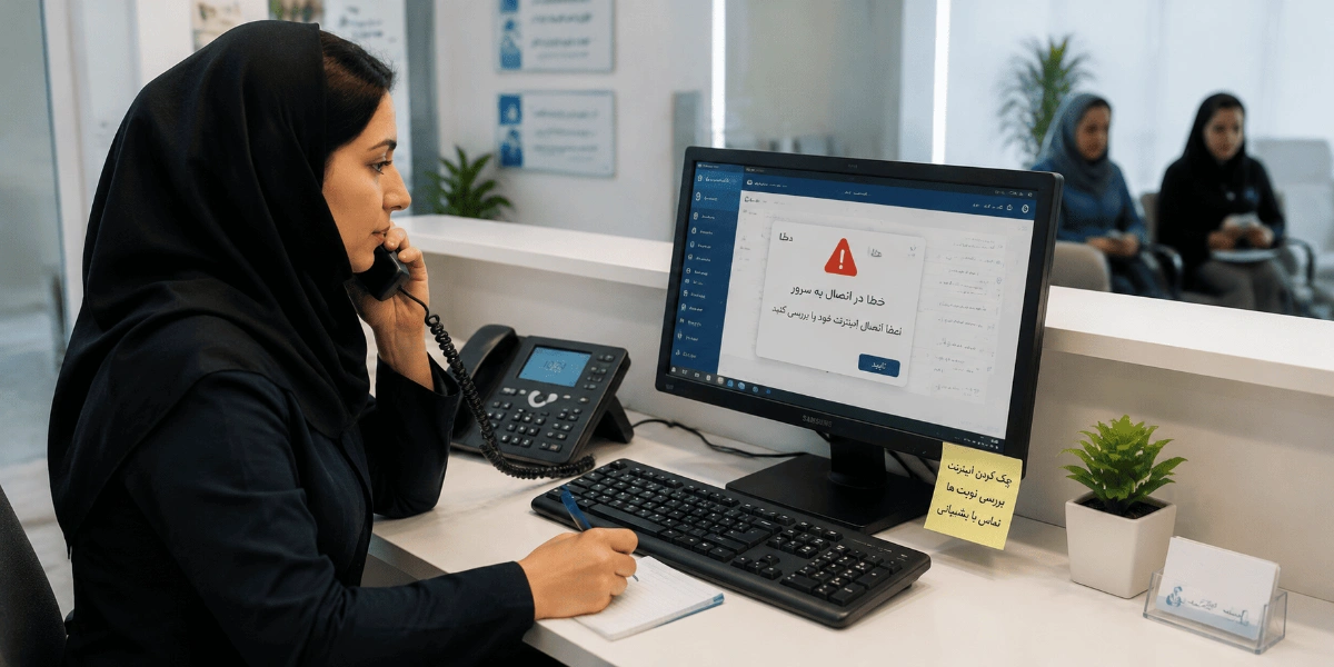 هنگام بروز خطا در سیستم مدیریت کلینیک چه باید کرد؟