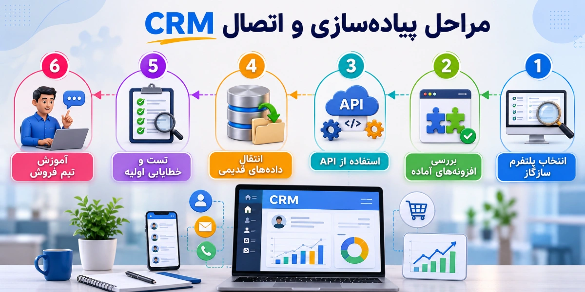 پیادهسازی و اتصال CRM به وبسایت فروگاه، چه مراحلی دارد؟